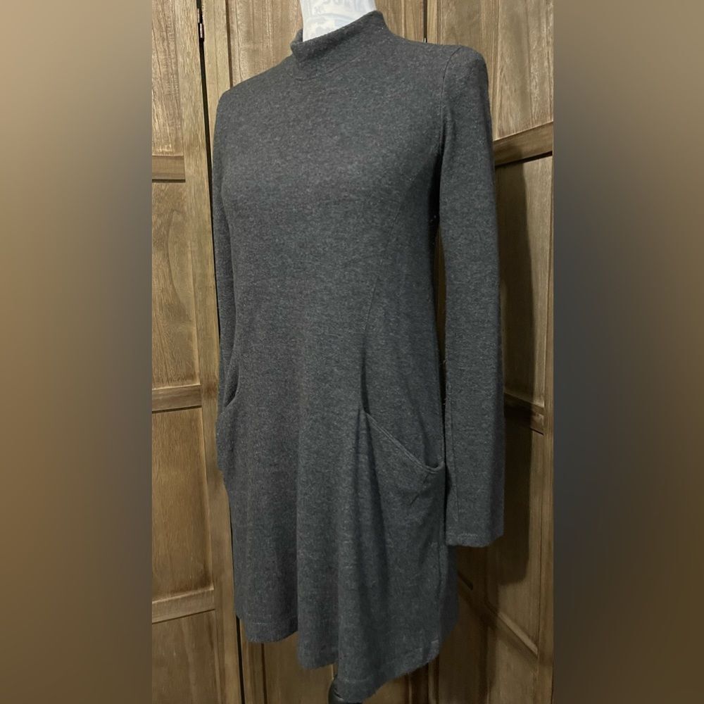 Women’s Charcoal Gray Fleece Dress. - Picture 1 of 5